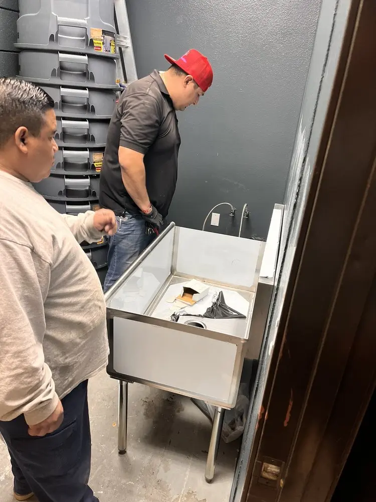 Commercial plumbing and sink installation in Poland Center